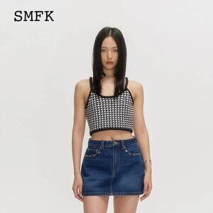 SMFK COMPASS PLAID KNITTED PLAID TANK TOP, Medium, NWT, Streetwear